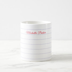 Linjerad Papper Professionell, vanlig minimalistis Kaffemugg