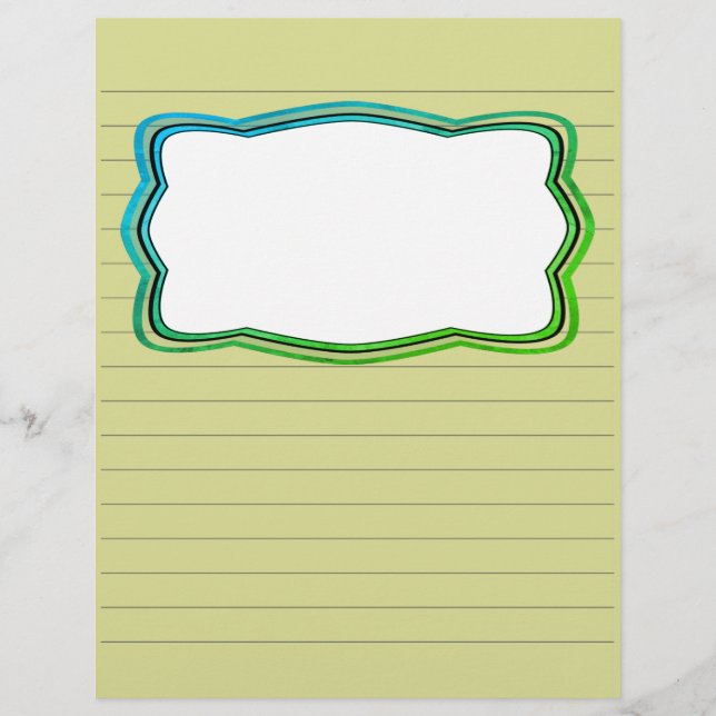 Linjerad skrapbok Papper med Bild-ruta (Framsida)