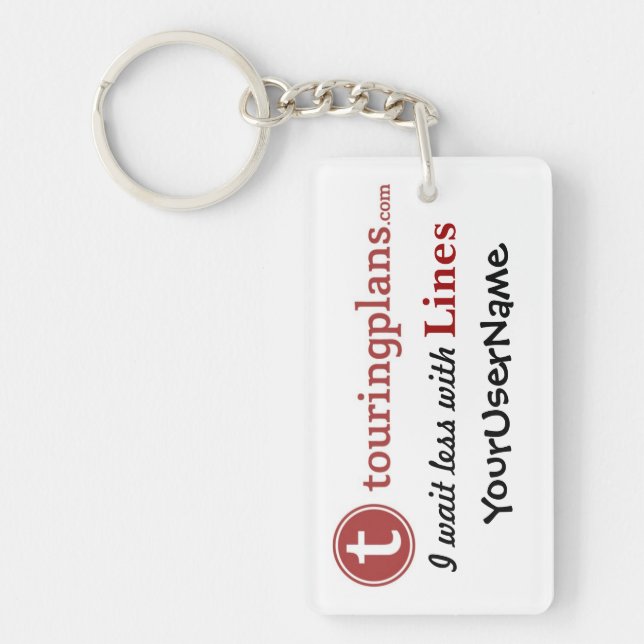 Linjernyckelring (vit) nyckelring (Framsidan)