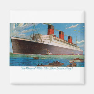 Linjes för Cunard vitstjärna drottning Mary Magnet