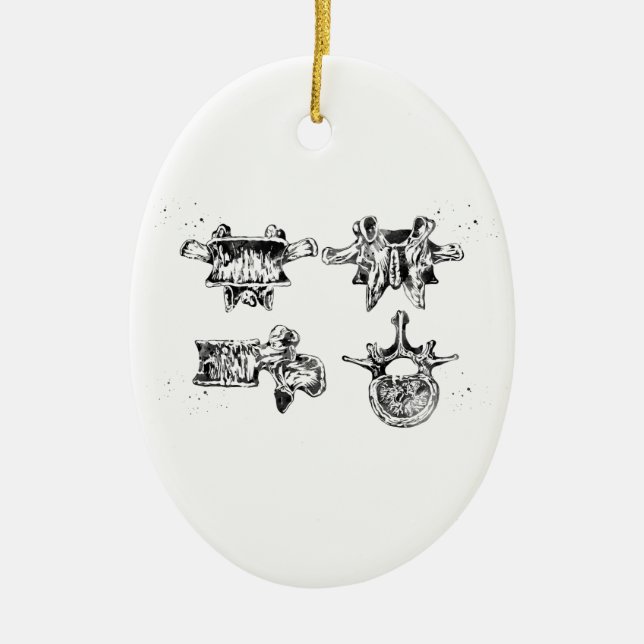 Linjestruktur i ländryggen julgransprydnad keramik (Framsidan)