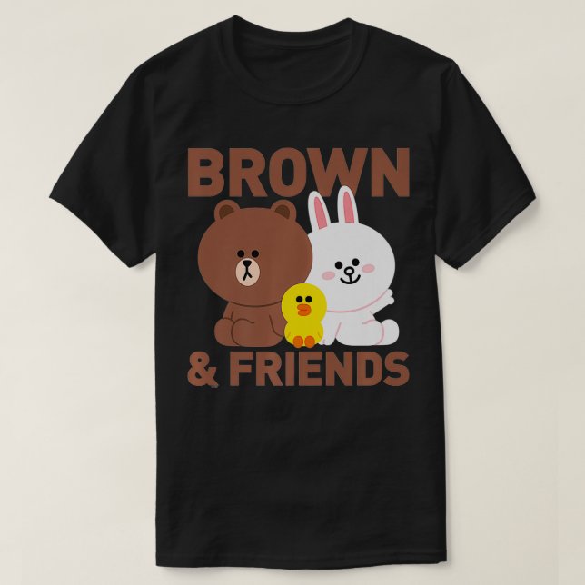 Linjevänner Brown och vänner Trio Premium T Shirt (Design framsida)