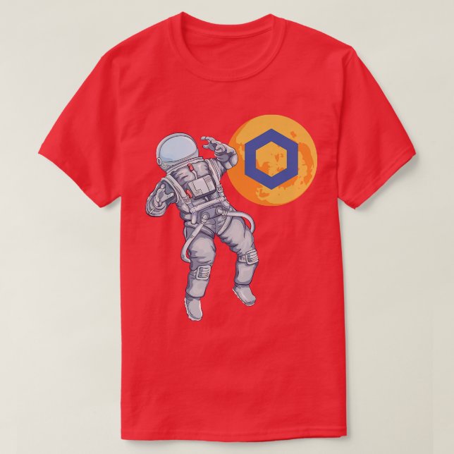 LINK Crypto Blockchain Chainlink Cryptocurrency As T Shirt (Design framsida)