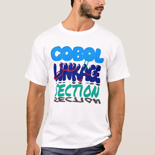 Linkage Section in Cobol Programming T Shirt (Framsida)