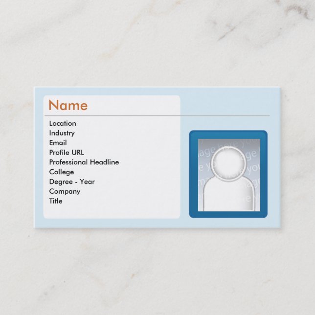 LinkedIn - affär Visitkort (Framsida)