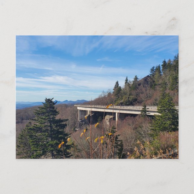 Linn Cove Viaduct Autumn Blue Ridge Parkway Vykort (Framsida)