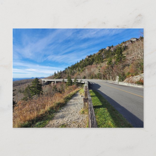 Linn Cove Viaduct Blue Ridge Parkway Vykort (Framsida)