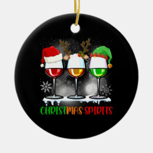 Linnande julsprit av Vin Julafton Julgransprydnad Keramik