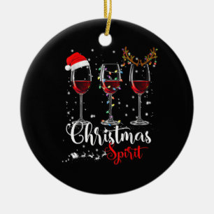 Linnande julsprit av Vin Julafton Julgransprydnad Keramik