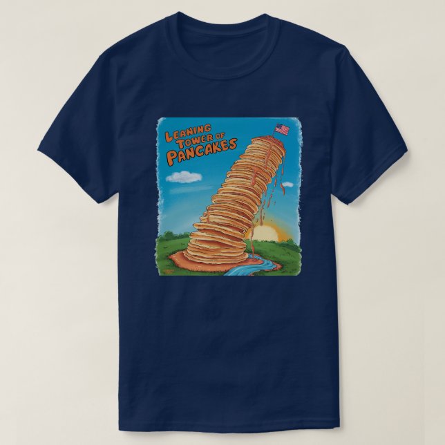 Linnande Torn av Pancakes T Shirt (Design framsida)