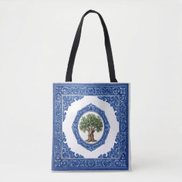 Linned och kork Azulejo väska