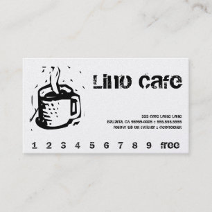 Lino Cafe-Slå/förmånskort Lojalitetskort