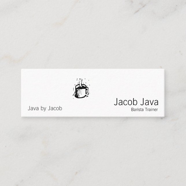 Lino kaffekopp mini visitkort (Framsida)