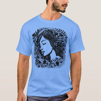 Linocut Woman T Shirt