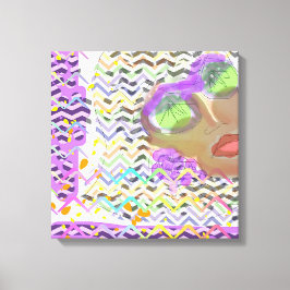 Linser för Grönt av dam Canvastryck