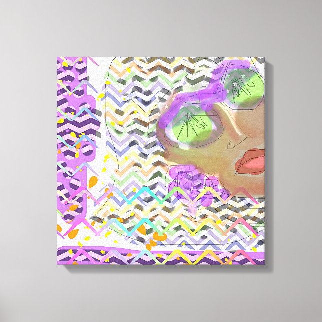 Linser för Grönt av dam Canvastryck (Framsida)