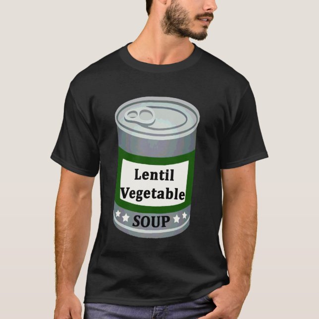 Linser Grönsaker Konserverad Soppa Lätt Lat Rolig  T Shirt (Framsida)