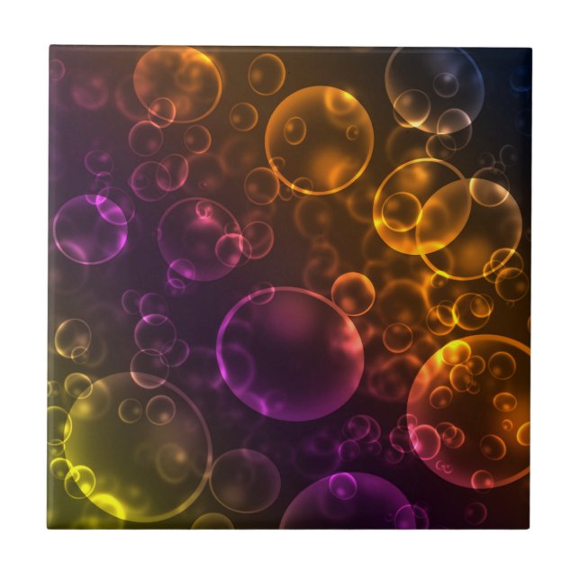 Linser med flera färgader kakelplatta (Framsidan)