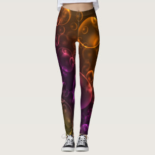 Linser med flera färgader leggings