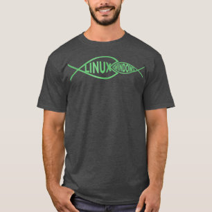 Linu Fish Windows Fish Funy varje Humor T Shirt