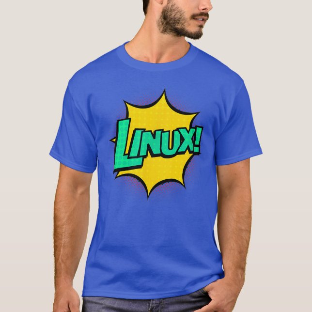 Linu IT Systems Ingenjör Geek Nerd Retro Tecknad T Shirt (Framsida)