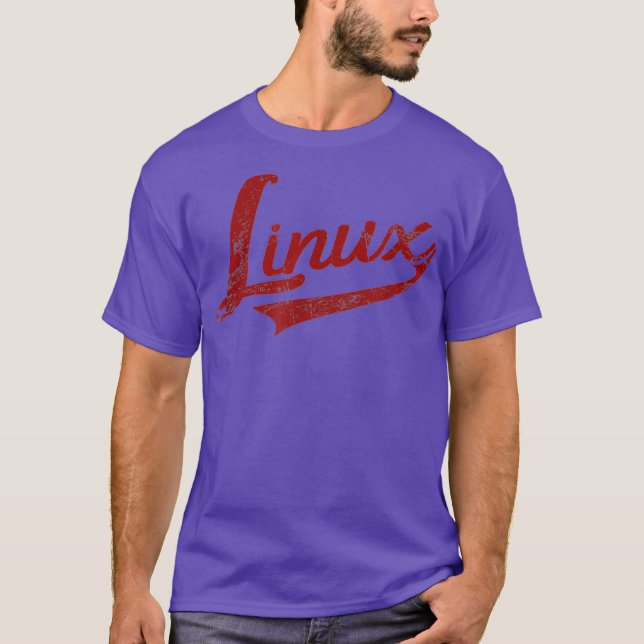Linu IT Systems Ingenjör Nerd Geek Retro T Shirt (Framsida)