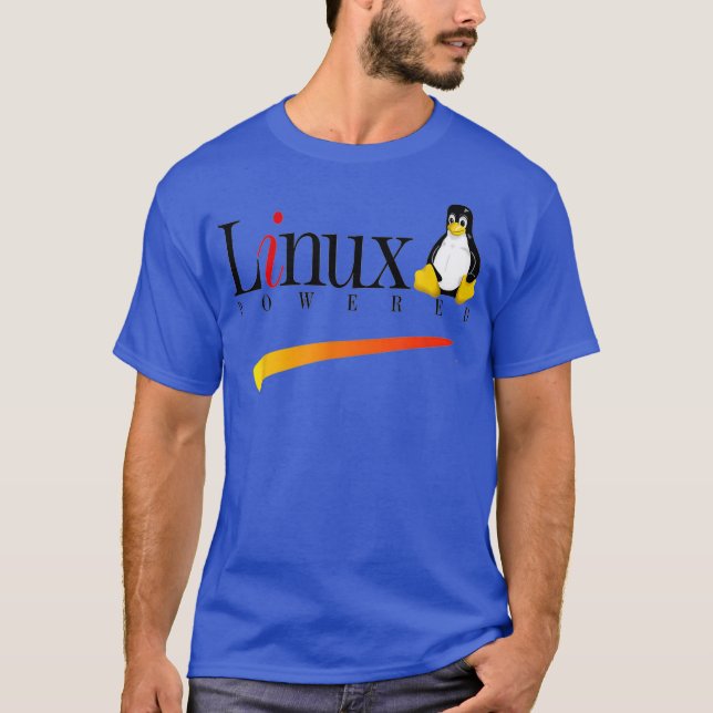 Linu Os Powed by Linu Tu Penguin Tee (Framsida)