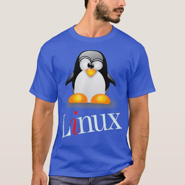 Linu Os roligt Tu Penguin Tee (Framsida)