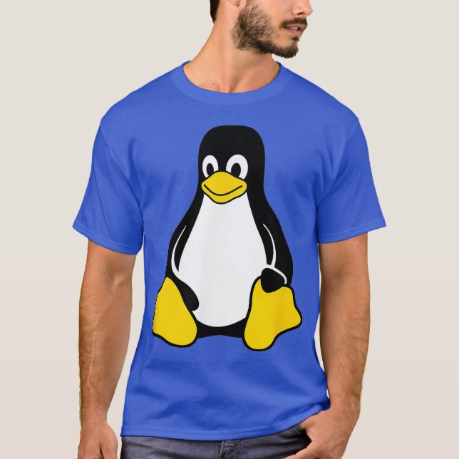 Linu Tu Penguin Open Source Nerd Geek T Shirt (Framsida)