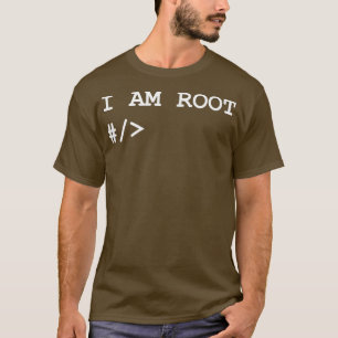 Linu Uni Terminal I är Root Nerd Geek Sysadmin T Shirt