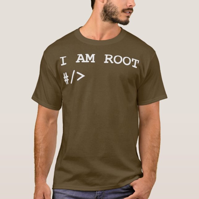Linu Uni Terminal I är Root Nerd Geek Sysadmin T Shirt (Framsida)