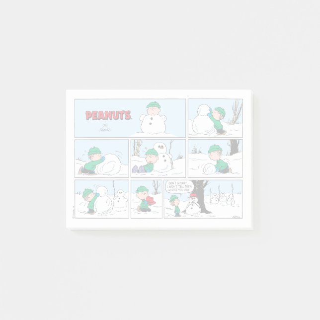 Linus Bygger A Snögubbe Post-it Block (Framsida)