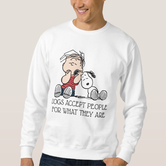 Linus komforterad med soopys öra lång ärmad tröja (Framsida)
