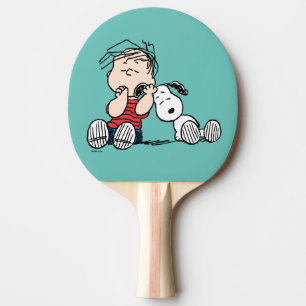 Linus komforterad med soopys öra pingisracket