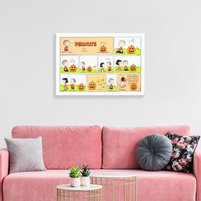 Linus & Lucy | Singing Jack-O-Lantern Canvastryck (Insitu (Vardagsrum))