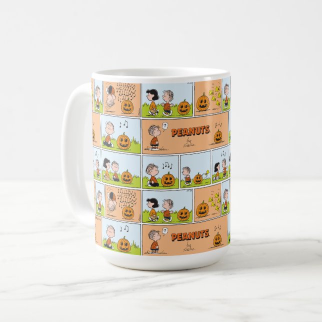 Linus & Lucy | Singing Jack-O-Lantern Kaffemugg (Framsida vänster)