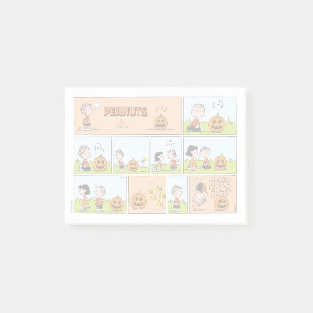 Linus & Lucy | Singing Jack-O-Lantern Post-it Block (Framsida)