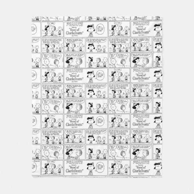 Linus Tells Lucy Hon är Crabby Fleecefilt (Framsidan)