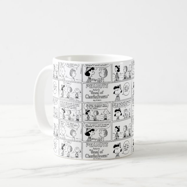 Linus Tells Lucy Hon är Crabby Kaffemugg (Framsida vänster)