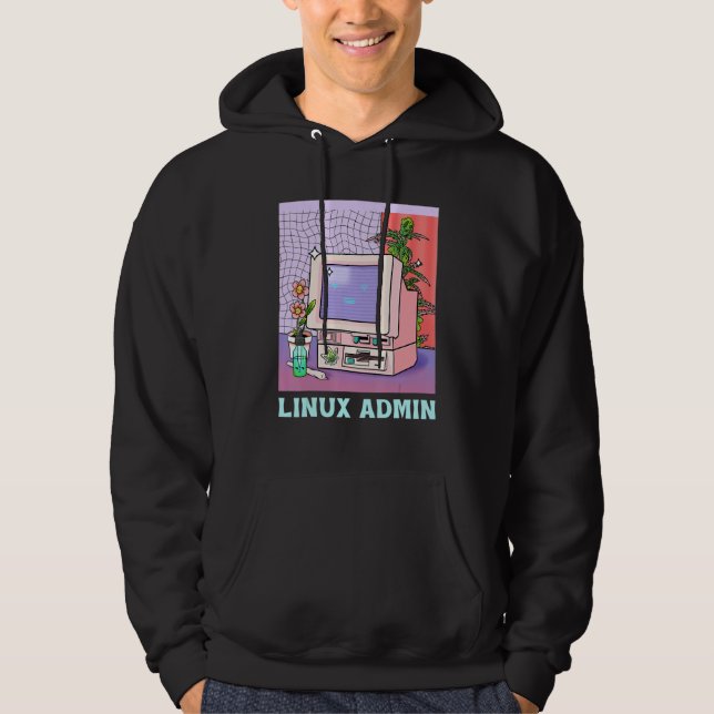 Linux Admin Linux Penguin  Linux Information Skill Hoodie (Framsida)