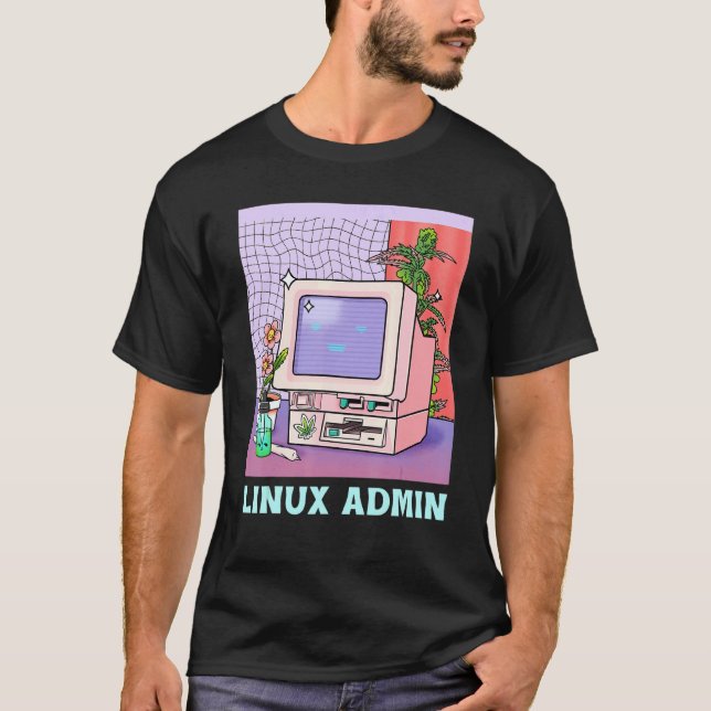 Linux Admin Linux Penguin  Linux Information Skill T Shirt (Framsida)