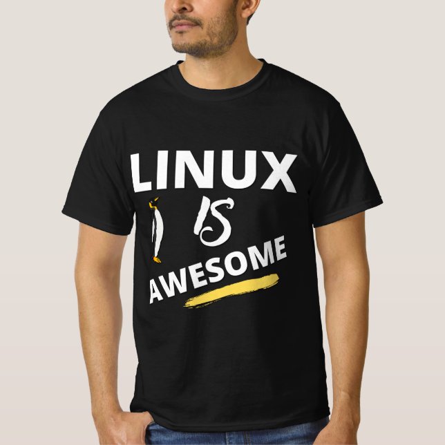 Linux är fantastisk T-Shirt (Framsida)