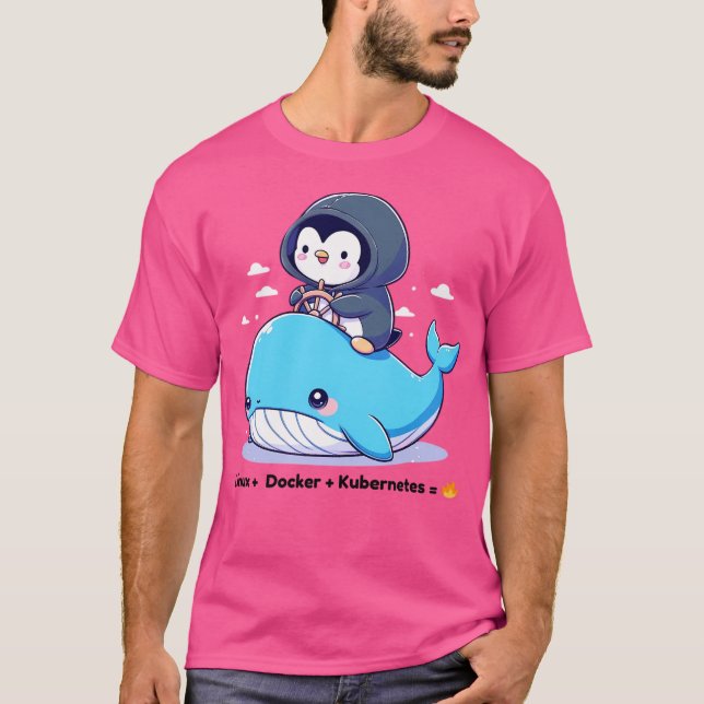 Linux Docker Kubernetes T Shirt (Framsida)