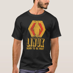 Linux Född Att Vara Root Nörd Programvara Operativ T Shirt