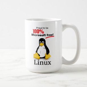 Linux Large Coffee Mugg (Lämnat) - Microsoft Free