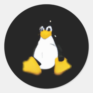 Linux Linux Grått Small Runt Klistermärke