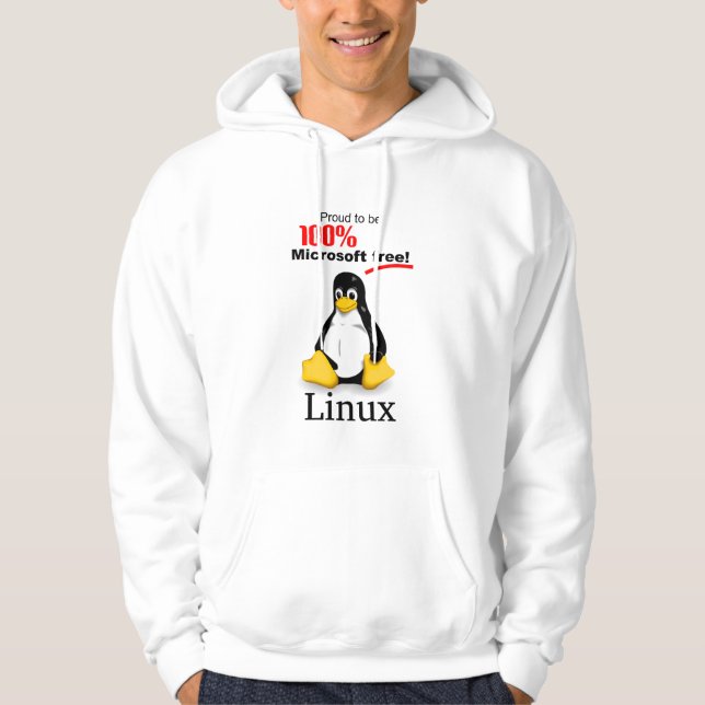 Linux Manars Hoodie - Microsoft Free (Framsida)