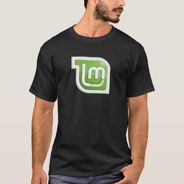 Linux - Mint front och bak T-Shirt (Framsida)
