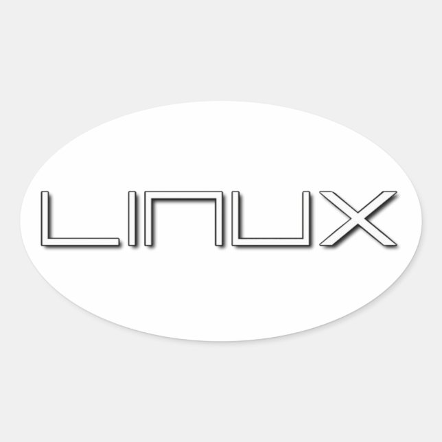 LINUX OVALT KLISTERMÄRKE (Framsida)