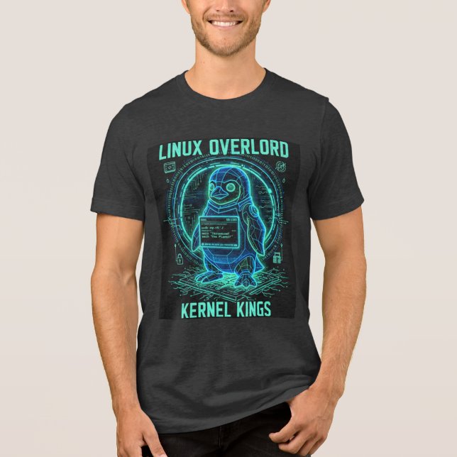 Linux-overlord kärnkungar T-Shirt (Framsida)